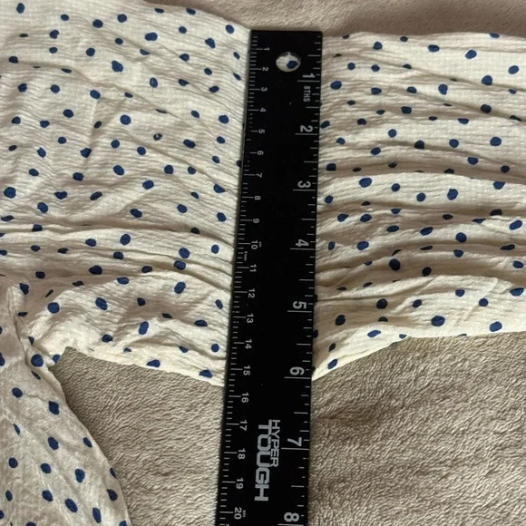 Free People Intimately Free Ivory Makin Waves Bell Sleeve Cream Blue bodysuit M - Picture 11 of 12